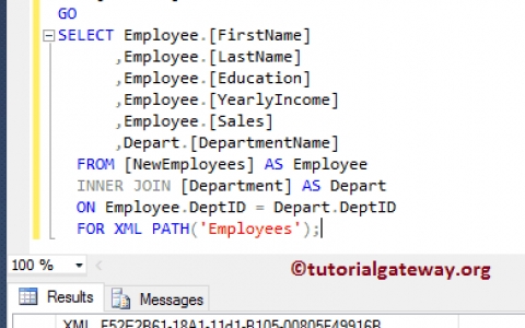 FOR XML PATH应用之用一条SQL语句横向合并结果行
